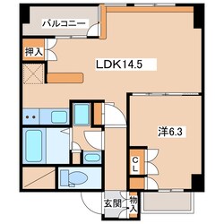 郡山駅 バス25分  八山田１丁目バス下車：停歩1分 4階の物件間取画像